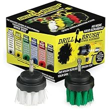 Drill Brush - Grout Cleaner - 2-inch Diameter Round Spin Brush Set - Kitchen Accessories - Scrub Stove, Oven, Sink, Tile - Carpet Cleaner - Leather, Upholstery, Fabric - Wheel Brush - Glass Cleaner