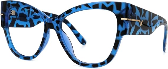 VOOGLAM Oversize Cat Eye Blue Light Blocking Glasses for Women Anti UV Eyestrain Eyewear Elektra
