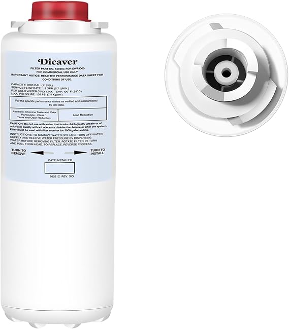 55898C Water Filter, Replacement for Halsey Taylor 55898C Filter Compatible with HWF172 Filter Replacement Filling Stations(1 Pack)