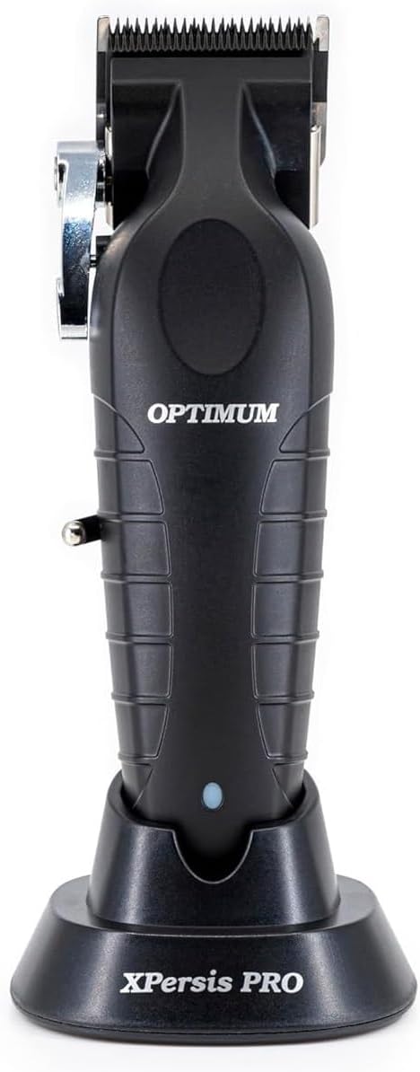 PRO Optimum Professional Hair Clipper for Mens, Barbers Cordless Hair Clipper, Floating Lever Ergonomic Super Quiet, 6 Hrs Run Time New Technology Metallurgy Static Carbon Steel Taper Blade
