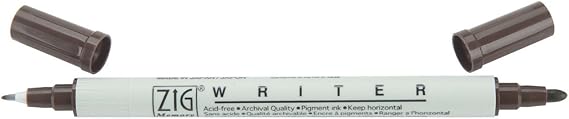 Zig Memory System Writer Dual Tip Marker, Chocolate