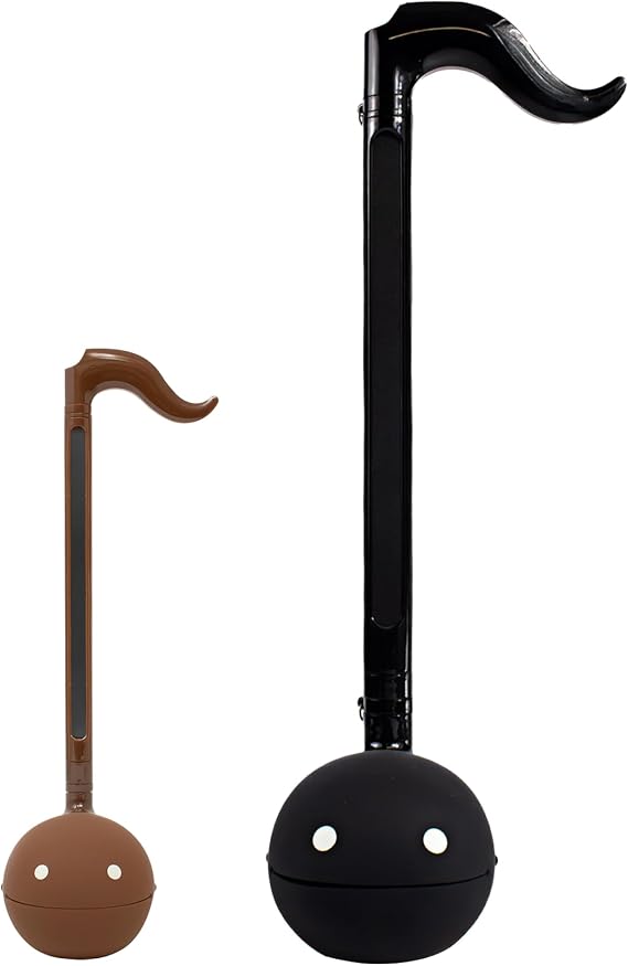 Otamatone Regular [Chocolate] and OT Deluxe [Black] Bundle Japanese Electronic Musical Instrument Portable Music Synthesizer Maywa Denki Award Winning Educational Fun Gift for Children Teen Adult