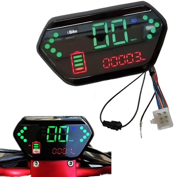 Electric Bicycle LCD Display Meter, 48V 60V 72V E-Bike Display Meter Control Panel 6Pin Interface For Electric Bike Scooter for modification Accessories