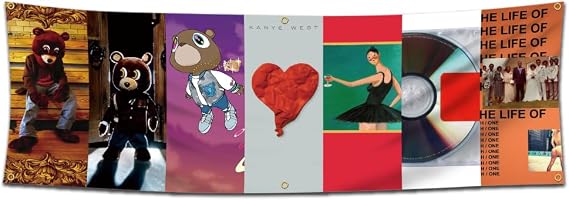 ENMOON Album Cover Flag Tapestry Rap Hip Hop Art Music Album Tapestry 2x6Ft College Dorm Man Cave Home Bedroon Wall Decoration