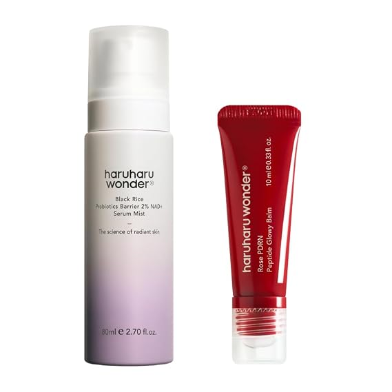 haruharu wonder Glow-on-the-Go Duo, 2% NAD Mist and PDRN with Peptide Lipbam