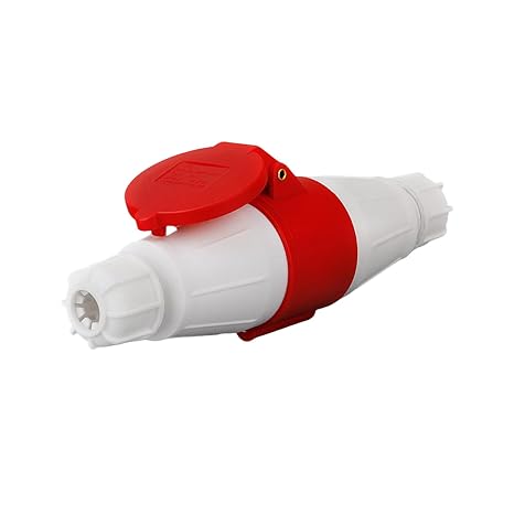 1Set Waterproof Industrial Connector Plug Socket - 5Pin 32A 380V-415V 50/60Hz 3P+E+N IP44, CEE/IEC & IEC60309 Compliant Power Connecting Socket for Industrial Use (5-Pin 32A Connector Set)