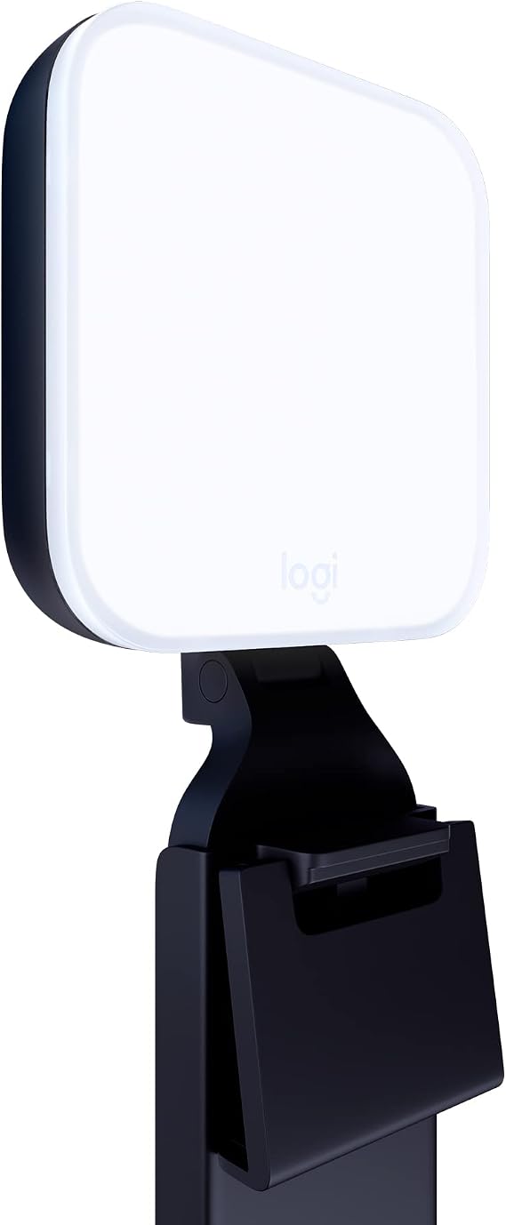Logitech for Creators Litra Glow Premium LED Streaming Light - Graphite | Computer lighting for video conferencing, Zoom meetings, adjustable mount, desktop app control for PC/Mac