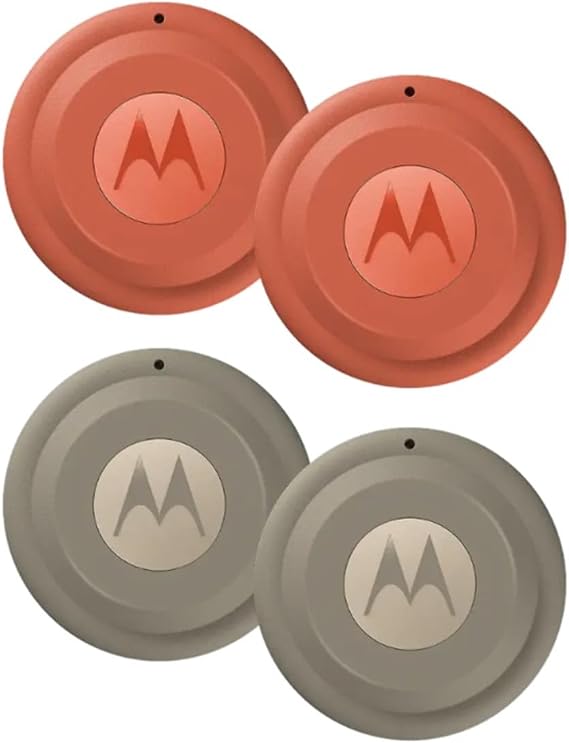 Motorola Moto Tag 2 (Works with Android Find My Device and Find Hub) Bluetooth 6.0 and UWB (4 Pack (2 Green 2 Orange))