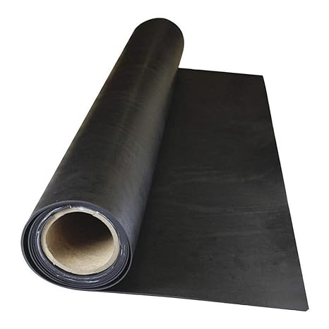 Rubber Sheet, Viton, Rubber Width 2 in, Rubber Length 2 ft, Rubber Thickness 1/8 in, 70A, Plain Backing