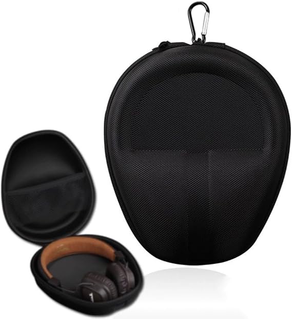 Hard Travel Headphone Case for Sony MDR7506, WH-CH720, WH-1000XM4, Beats Studio3, EP, Soundcore Anker Life Q20 Q20i Q30, Audio-Technica, JBL, Bose, Philips, OneOdio Over Ear Headphones Headset (Black)