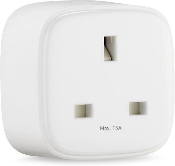 Amazon Basics Single Outlet Indoor Wi-Fi Smart Plug, works with Alexa only, 1 Pack, White, UK