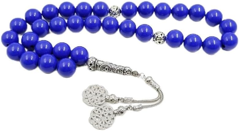 ALBASHAN Tasbih Blue resin 20mm big size Muslim prayer beads Eid gifts Ramadan islamic misbaha arabic rosary accessories on hand