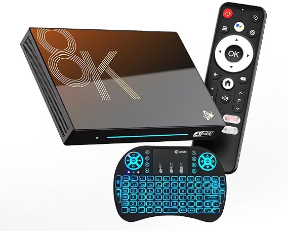 TV Box Android 14.0,H96 MAX M9S Smart Tv Box with 8GB RAM 128GB ROM RK3576 Quad Core ARM 8K 3D 1080P 2.4/5.0Ghz WIFI BT5.0 10/100M Ethernet,4GB+32GB