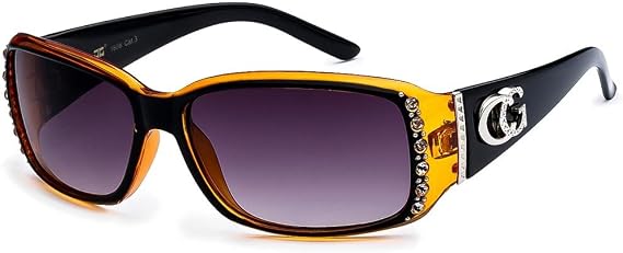 None Medium Rectangle Shape Rhinestone Sunglasses for Women