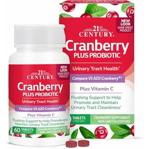 21st Century Cranberry Plus Probiotic - 60 Tablets, Pack of 2