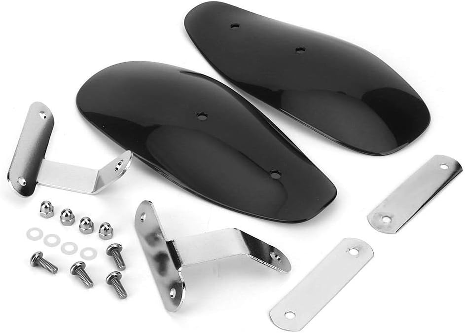 Akozon Motorcycle Hand Guards 10mm 0.4in Universal Motorcycle Hand Guard Wind Deflector ProtectorBlack