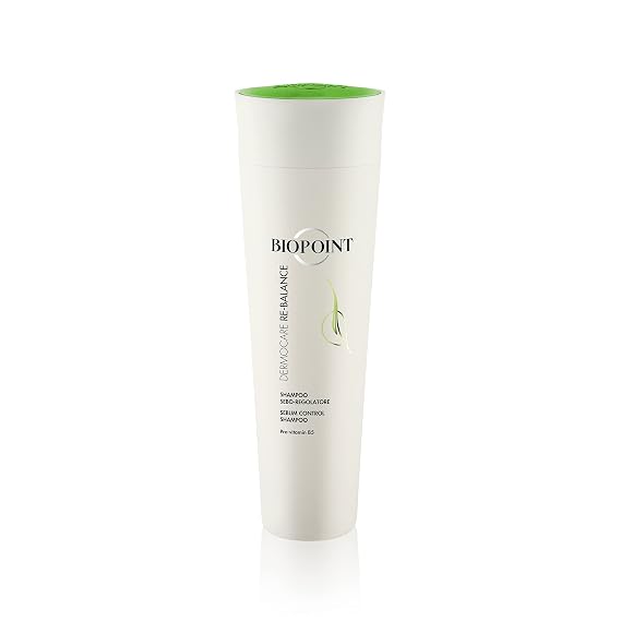 BIOPOINT Rebalancing Shampoo for Oily Scalp and Dry Ends - Dermocare Shampoo for Oily Hair - Sebum Regulating Shampoo for Greasy Hair - Oily Scalp Shampoo - Dermocare Re-balance Oily Scalp Treatment