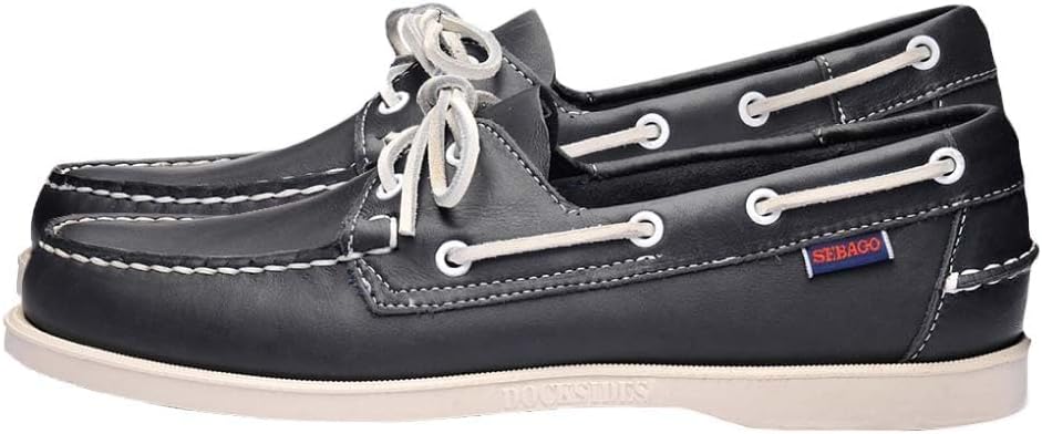Sebago Portland Boat Shoes - Full-Grain Leather Moccasins, Handsewn with Leather Sock Lining and Non-Marking, Slip-Resistant Sipped Rubber Outsoles