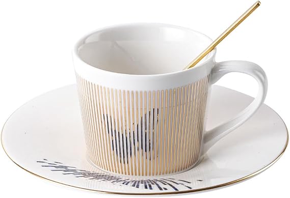 Mirror Cups and Saucers for Women Wedding Party Afternoon Tea - Butterfly | Mirror Cups and Saucers, Ceramic Coffee Cup, Idea Gift, Perfect afternoon tea cups, dishwash safe