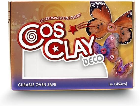 Cosclay Deco - White - Flexible Polymer Clay (6lb)