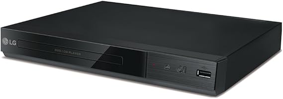 LG DP132H DVD Player Full HD Upscaling, Traditional DVD Playback, USB Playback, HDMI Out, USB Direct Recording, with Remote Control Black