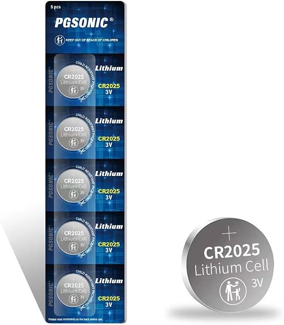 PGSONIC CR2025 3V Lithium Battery (5pcs)