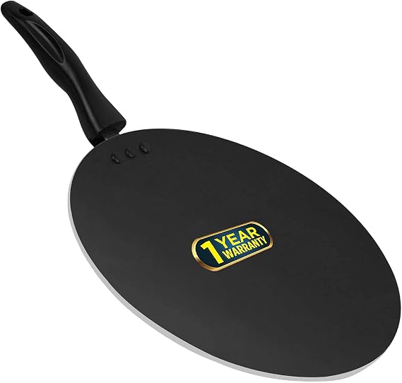IBELL 3 Layer Durable Aluminium Non Stick Interior TP29, Dosa/Roti/Chapati/Pathiri Big Tawa (290 mm), Black