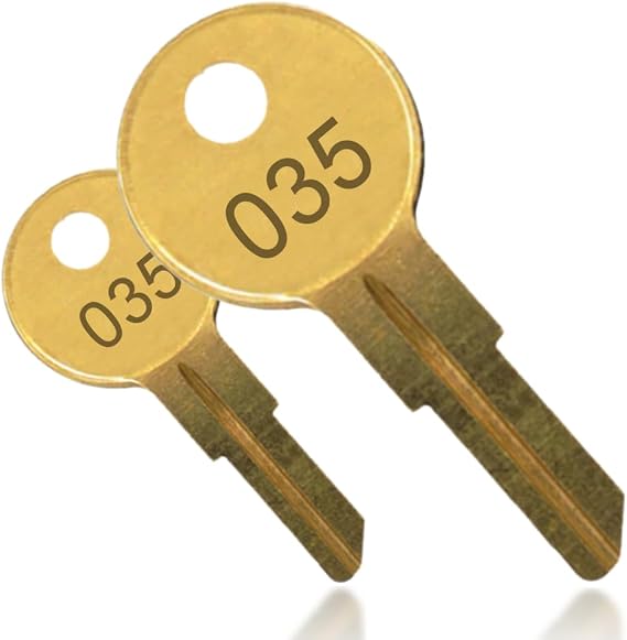 Safe Keys, Lock Box Safe Key, (2) Two Keys, Fits Brinks, Honeywell, First Alert/Code 035