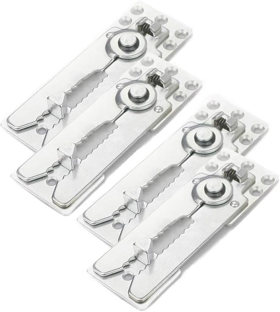HOWDIA 4 Pack Sectional Couch Connector with Screws, Heavy Duty Sofa Connectors for Sectionals, Modular Couch Clamps to Make Sectional Stay, Multi-Card Design Furniture Connectors