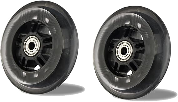 2-Pack Inline Skate Wheels 75mm 100mm Casters 3inch 4inch for Skate Shoes Shopping Carts Luggage (75mm)