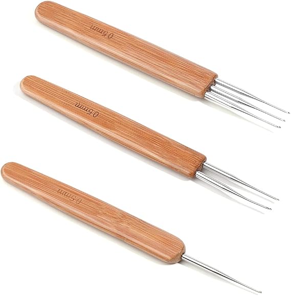 3 Pieces Dreadlocks Tool Dreadlock Crochet Hook Set Hair Crochet Needle