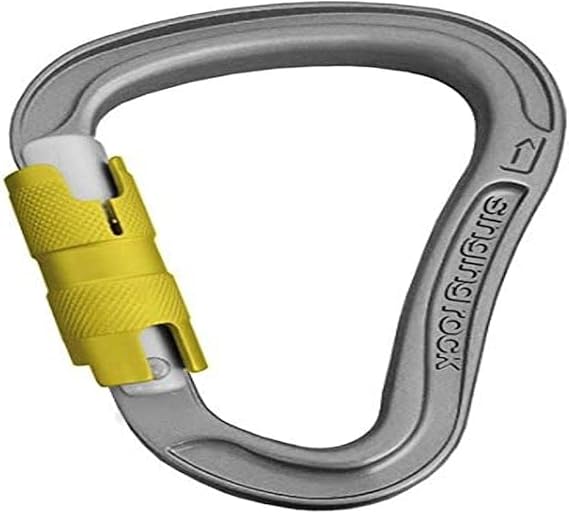 Singing Rock 449008 Bora HMS Tl Anodized Carabiner, Grey
