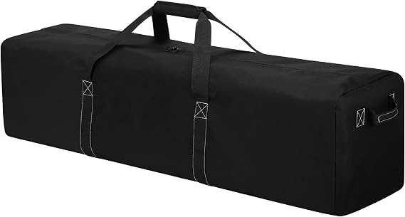 180L Large Duffle Bag for Travel Camping - 52 Inch Large Holdall Duffel Bag, Sport Equipment Storage Bag with 2 Sides Handles 132x36x36cm-Black