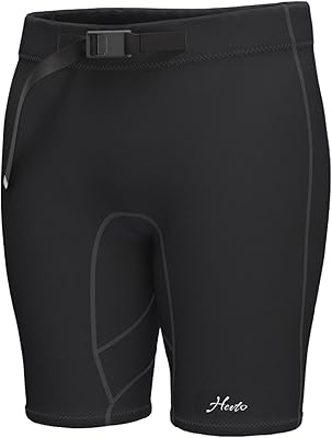 Hevto Men Women Wetsuit Pants and Shorts 2mm Neoprene Short Wet Suit for Water Sports Surfing Swimming Diving Kayak SUP