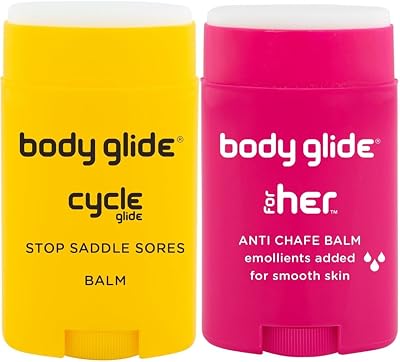 BodyGlide Anti Chafe Balm Bundle with Cycle Glide 1.5oz Stick and for Her 1.5oz Stick