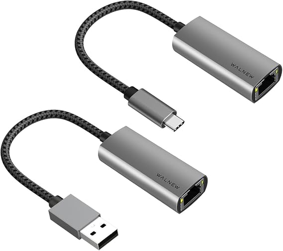 USB C to 1Gbps Ethernet Adapter & USB 3.0 to 1Gbps Ethernet Adapter Bundle