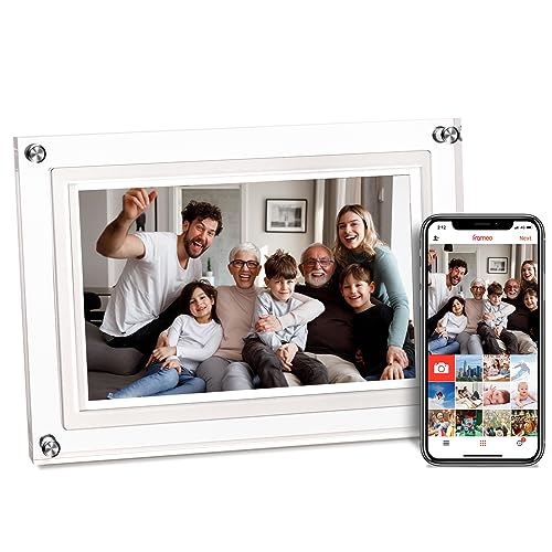 10.1inch Acrylic Digital Picture Frame, WiFi Digital Photo Frame with 16GB Large Capacity HD IPS Touchscreen,Auto-Rotate, Share PhotosVideos Instantly Via Frameo App from Anywhere