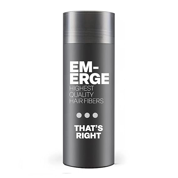 Emerge Hair Building Fibers: Instantly Thickens Hair, Blends Seamlessly, 8 Colors, Weather-Resistant, 1-Pack (Medium Brown)