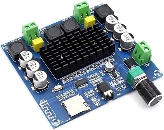 SANEC 2 x 100W Bluetooth 5.0 Amplifier Circuit TDA7498 TF Card XH-A105