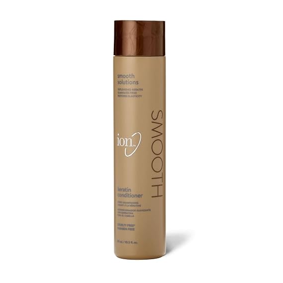 ion Keratin Smoothing Conditioner, Sulfate free, eliminates frizz and strengthens, 10.5 oz