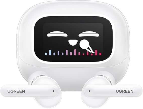 UGREEN HiTune T6 Magic Aktif Gürrültü Engelleyici Ekranlı Kablosuz Kulak İçi Kulaklık, 30 Saat Çalma Süresi, 4 Mikrofon, ANC, Beyaz, 55137