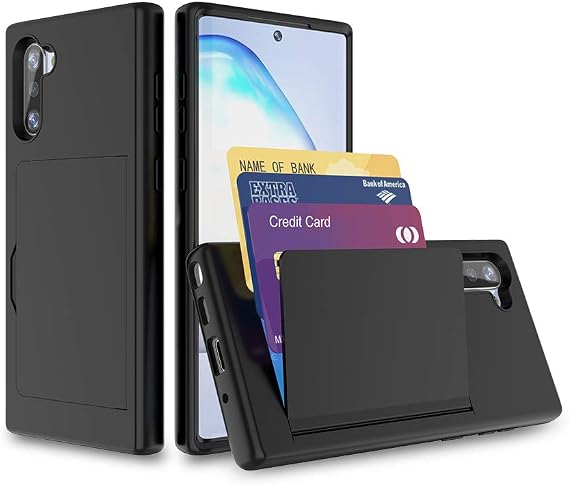 Galaxy s21 Case with Card Holder,Silicone Hybrid Protective Wallet Cover Case for Samsung Galaxy s21 - Black
