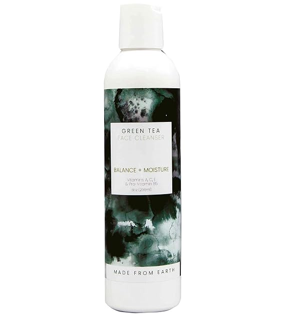 Made from Earth Green Tea Face Cleanser - Vitamin A, C and Plant Proteins, 8 oz