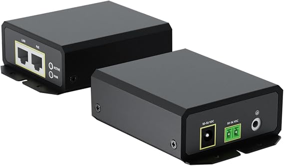 PROCET Gigabit PoE++ Injector 90W, IEEE802.3 af/at/bt Compliant 10/100/1000Mbps Industrial PoE Adapter with Wide Temp -40F to 149F, 6KV Surge Protection, 50-5V DC Jack/ 2PIN Input, PT-PSE109GBRO-D