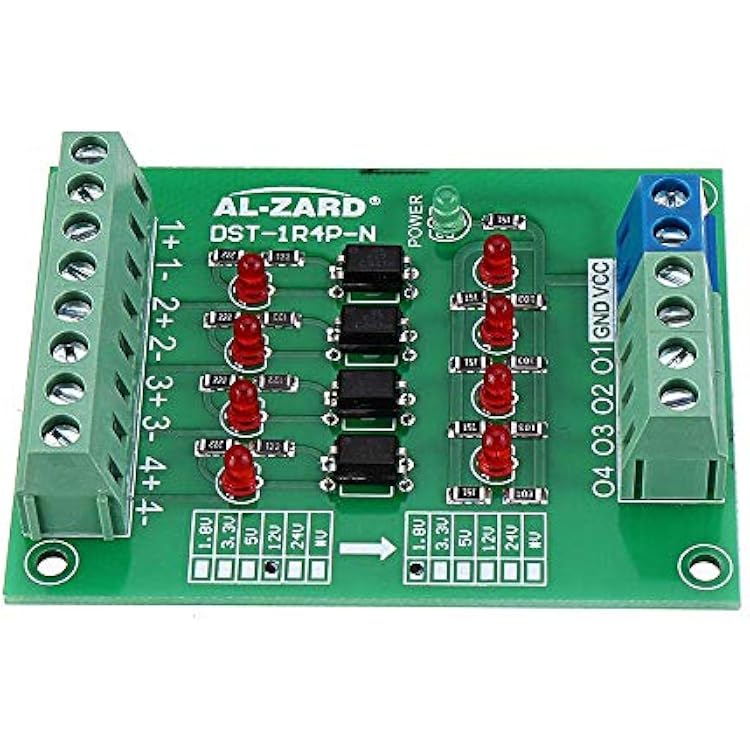 5pcs 12V to 24V 4 Channel Isolation Optocoupler Board Isolated Module PNP Output PLC Signal Level Voltage Converter Spot Steuermodul