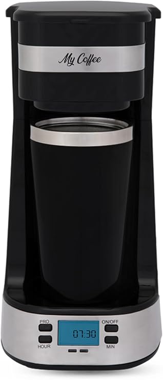 Mycoffee Touch MC-107 Çelik Termos Bardaklı, 420ml Kapasiteli, LCD Ekranlı, 750W, Programlanabilir, Otomatik Filtre Kahve Makinesi
