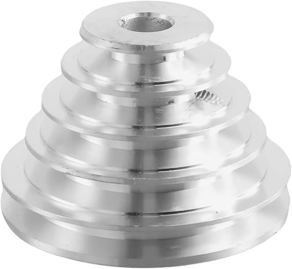 XLJP 5-Steps Pagoda Pulley Wheel 14mm 22mm Aluminum Transmission Wheel for Benchtop Drill Press for V-Shaped Timing Belt(22mm)