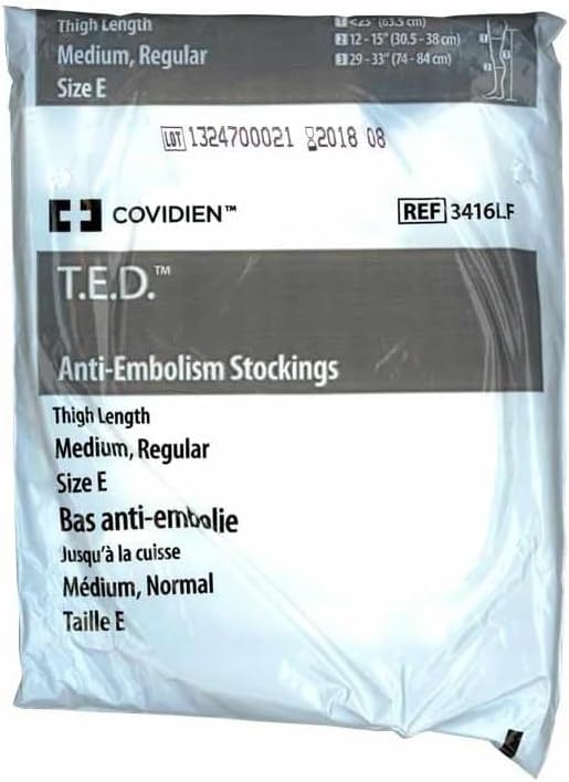 Stockings Thigh Open Toe Medium Regular White - 3416 Covidien