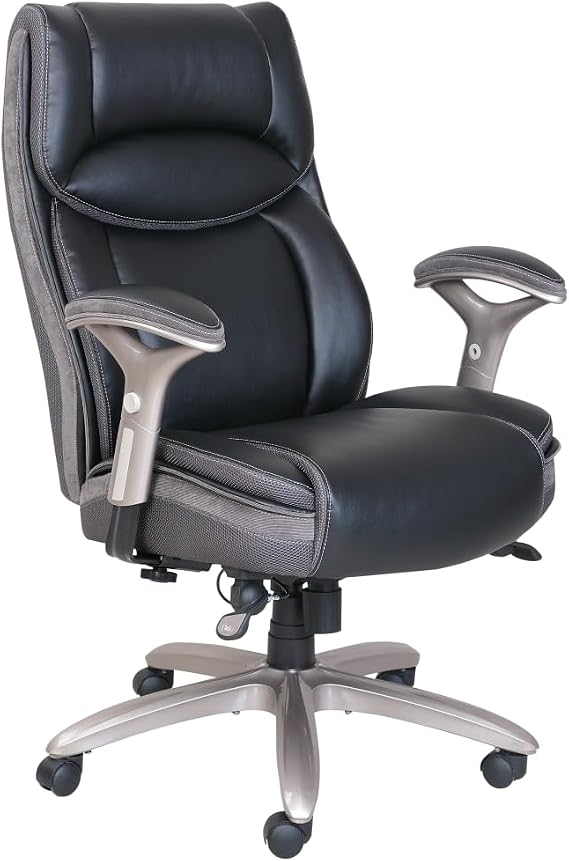 Serta Smart Layers Jennings Super Task Big and Tall Chair, Black/Slate
