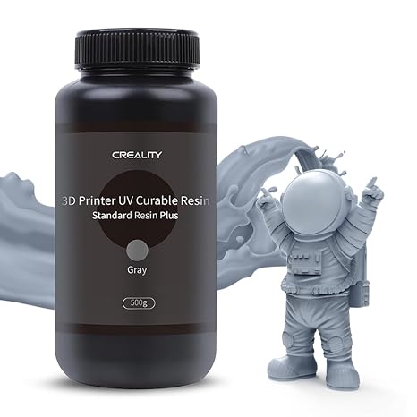 3D Printer Resin, 405nm SLA UV-Curing Resin with High Precision and Quick Curing & Excellent Fluidity for LCD 3D Printing (Grey, 1kg)